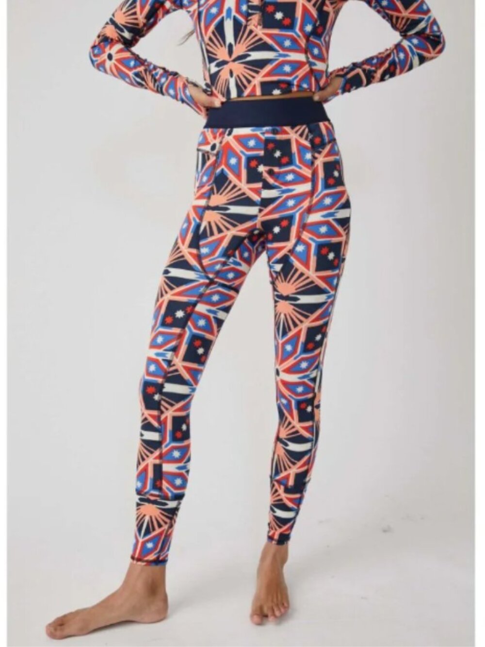 FP MOVEMENT Fireside Printed Base Layer Legging in Midnight Navy XS